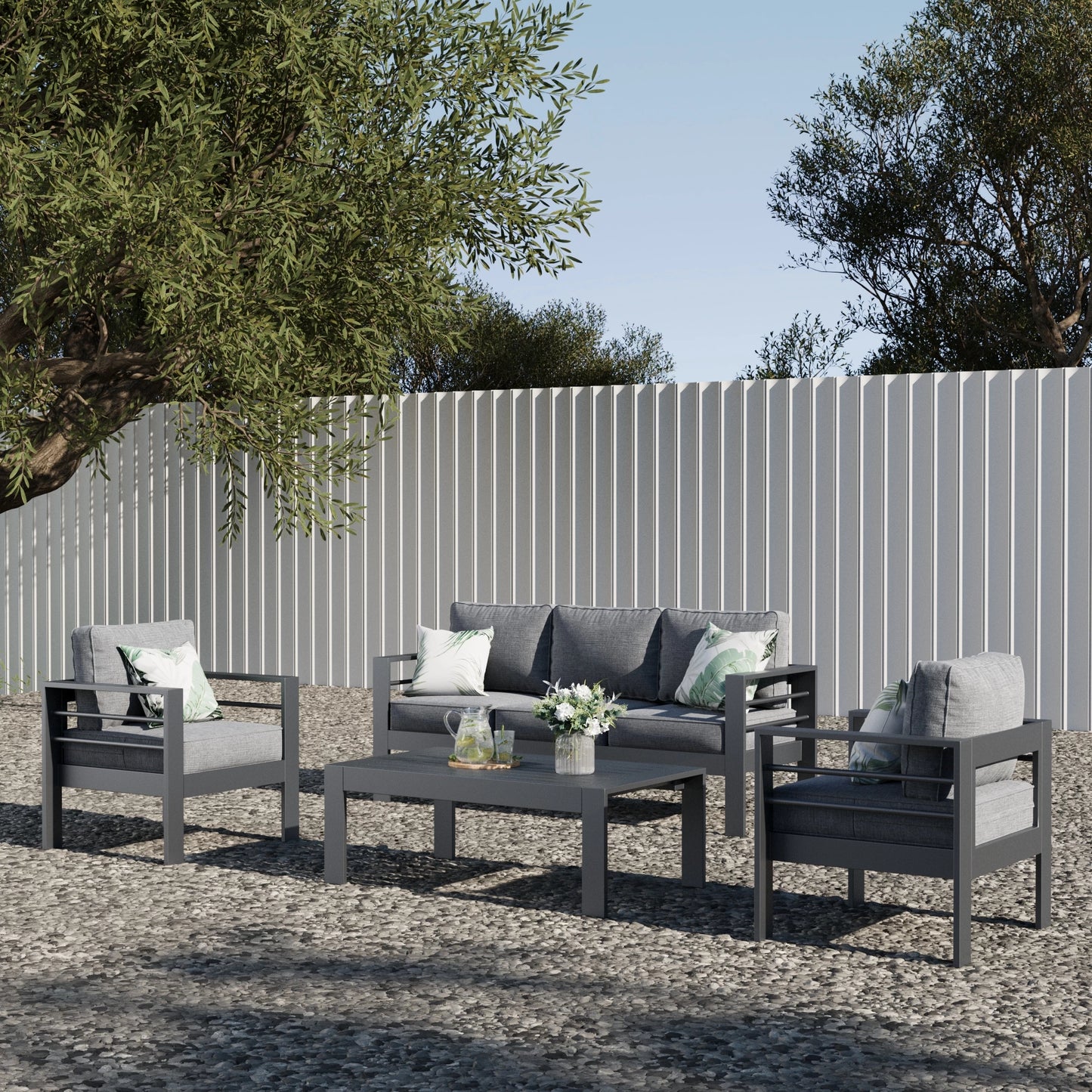 Aluminum outdoor sofa set sale