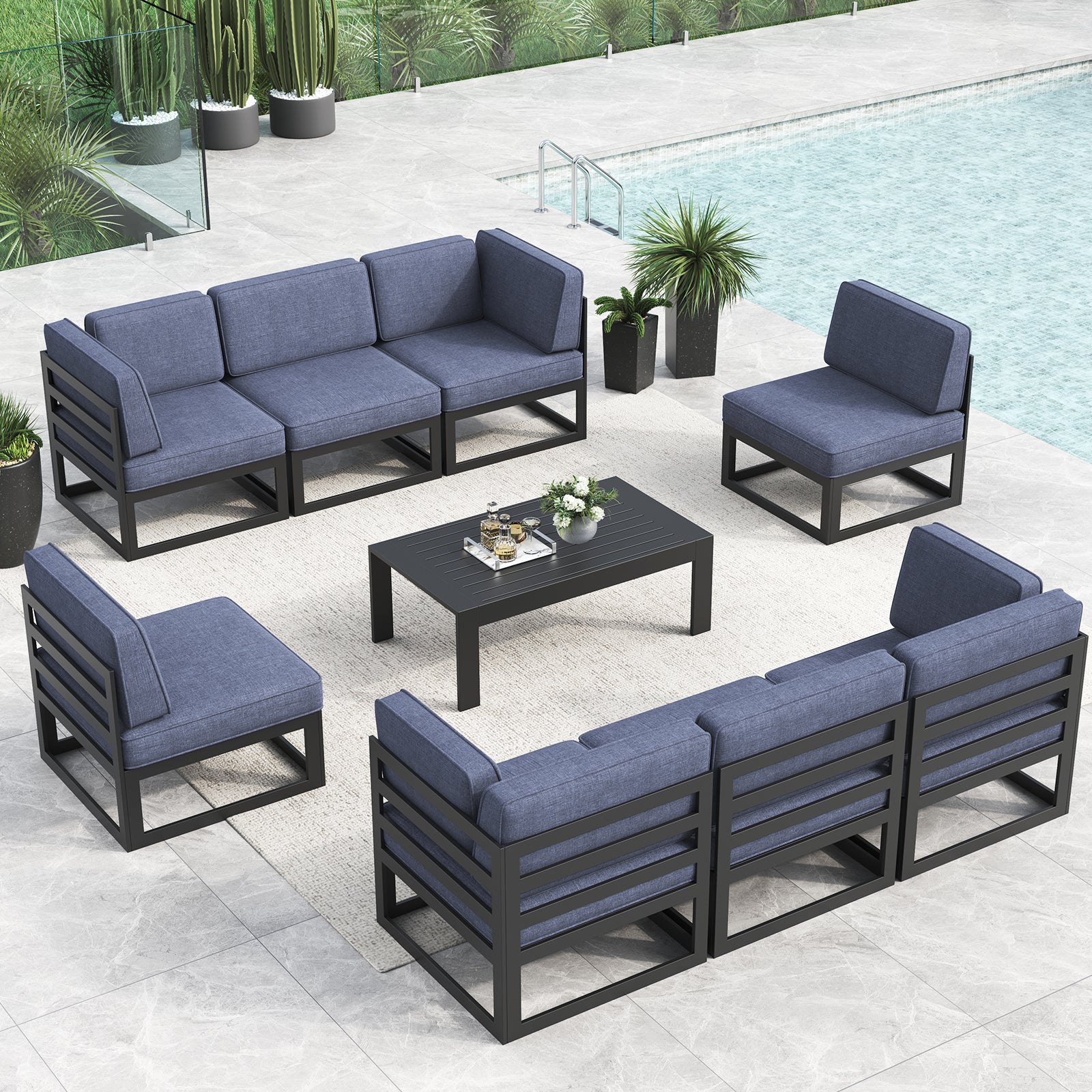 Large patio couch best sale