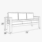 LayinSun 铝制户外沙发 3 座 - Alturas 系列