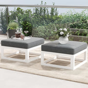 LayinSun 现代铝制户外模块化脚凳（2 件套）