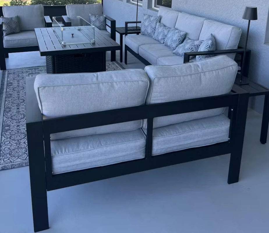 LayinSun Aluminum Outdoor Loveseat 2 Seat - Alturas Collection