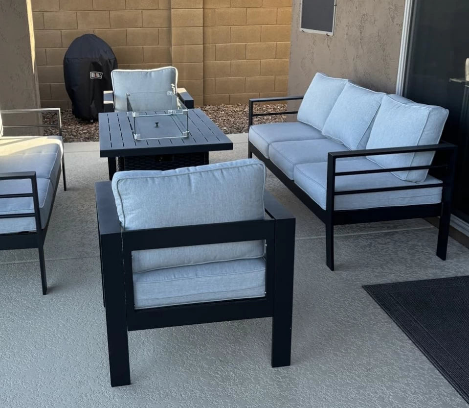LayinSun Aluminum Outdoor Loveseat 2 Seat - Alturas Collection