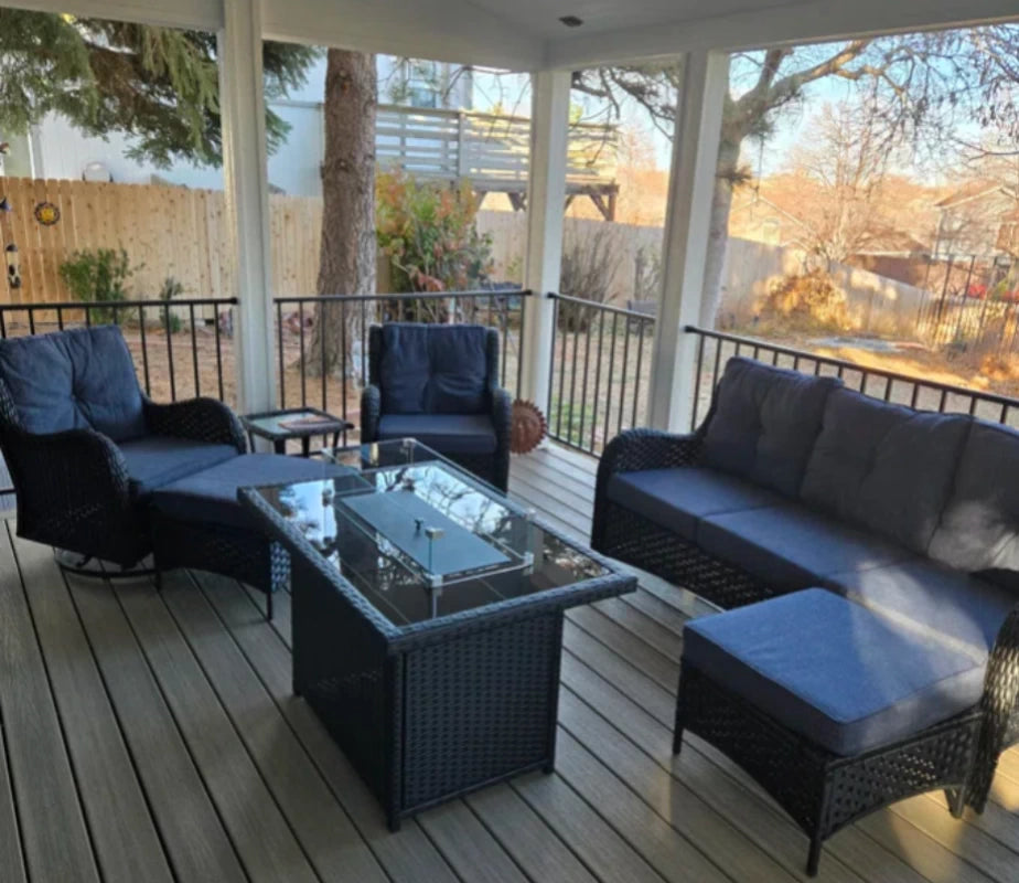 LayinSun Wicker Outdoor Sofa 3-Seat Couch - Monterey Collection
