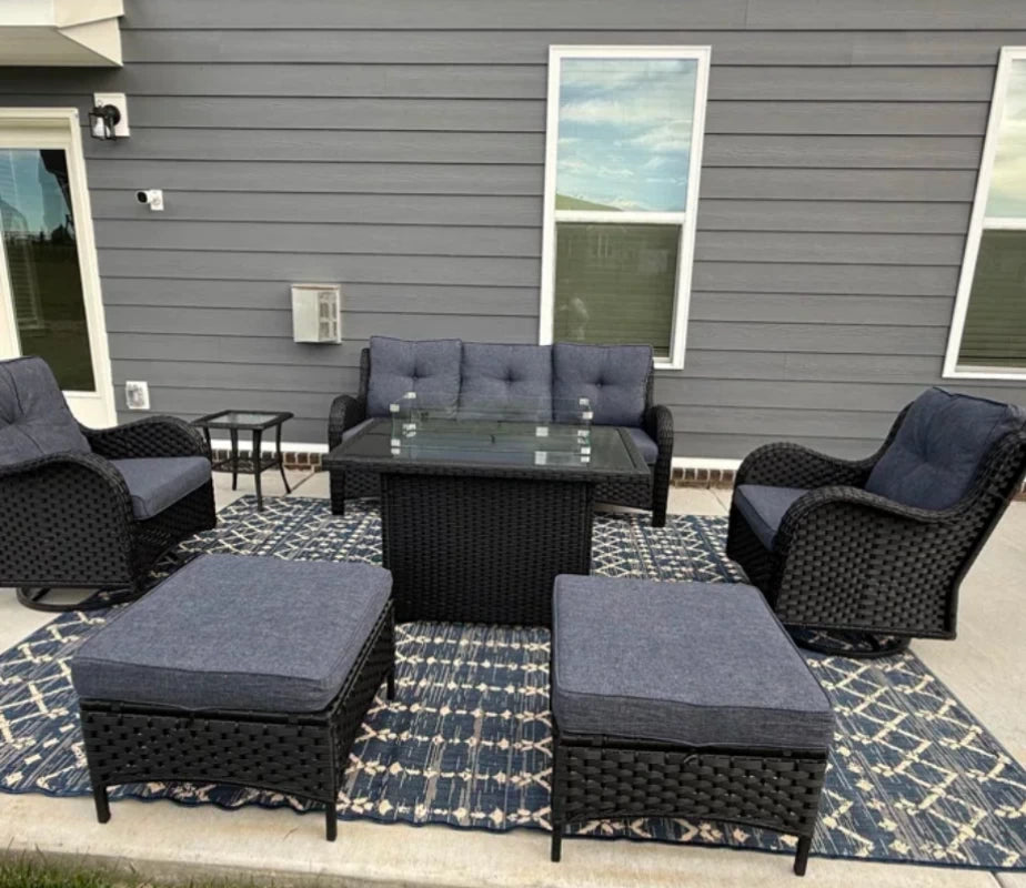 LayinSun Wicker Outdoor Sofa 3-Seat Couch - Monterey Collection