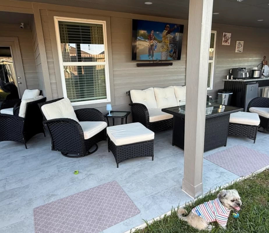 LayinSun 9 件套户外藤编旋转椅沙发休闲套装