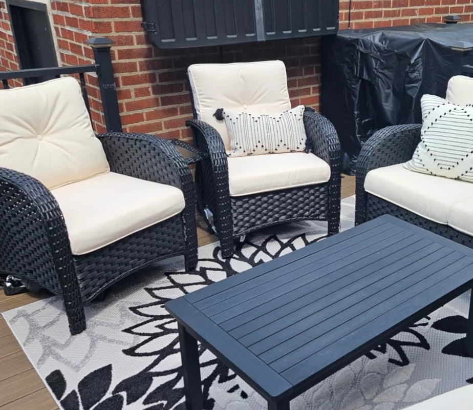 LayinSun 9 件套户外藤编旋转椅沙发休闲套装