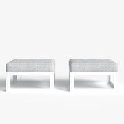 LayinSun 现代铝制户外模块化脚凳（2 件套）